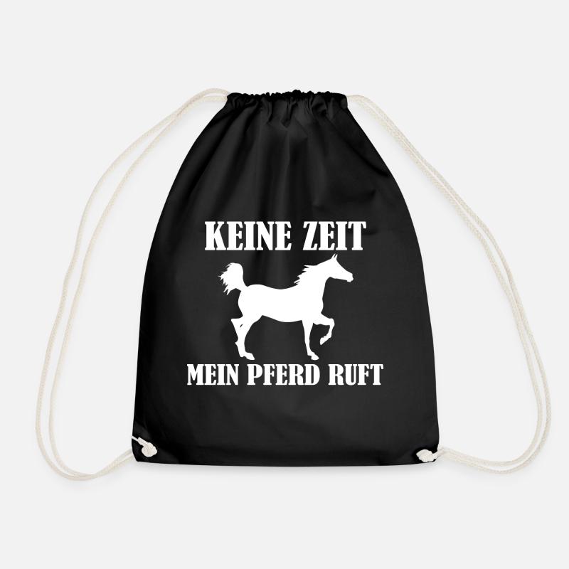 Pferd - Turnbeutel - Schwarz