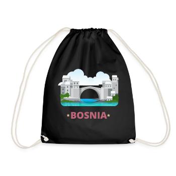 Bosnie - Sac de sport léger - noir - Devant