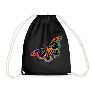 Schmetterling - Turnbeutel - Schwarz - Vorne