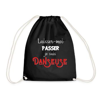 laisse-moi passer je suis Danseuse - Sac de sport léger - noir - Devant