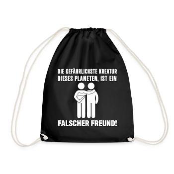 Falscher Freund - Turnbeutel - Schwarz - Vorne