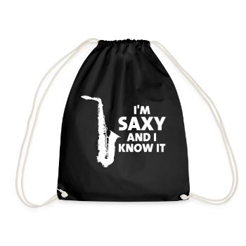 Je suis Saxy et je le sais - Sac de sport léger - noir - Devant