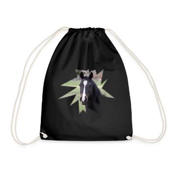 Cheval. Cheval. - Sac de sport léger - noir - Devant