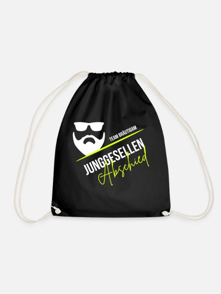 Team Bräutigam, Junggesellenabschied, Poltern, JGA - Turnbeutel - Schwarz