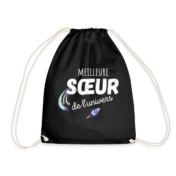 meilleure sœur de l'univers cadeau sœur - Sac de sport léger - noir - Devant