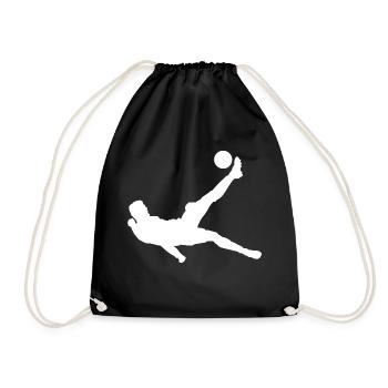 Bicycle kick - Drawstring Bag - black - Front