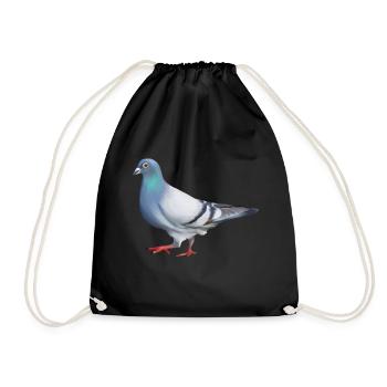 PIGEON - Drawstring Bag - black - Front