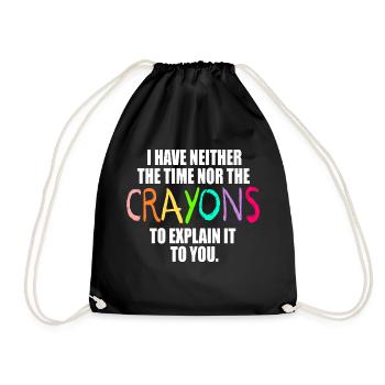 Je n’ai ni le temps ni la citation des crayons - Sac de sport léger - noir - Devant