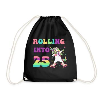 Rouler dans 25 ans Licorne - Sac de sport léger - noir - Devant