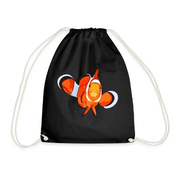 Poisson-clown Anémone Poisson Cool Fish Aquarium - Sac de sport léger - noir - Devant