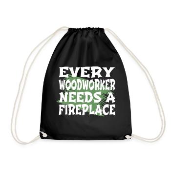 travail forestier forestier marteau-piqueur en bois citation amusante - Sac de sport léger - noir - Devant