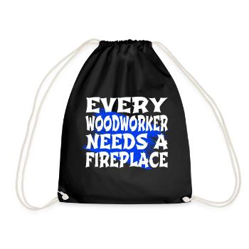 job cabinetmaker union carpenter tshirts dad - Drawstring Bag - black - Front