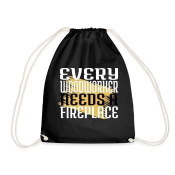tronçonneuse charpentier casque de sécurité humour abattage - Sac de sport léger - noir - Devant