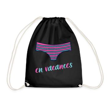 en vacances maillot de bain femme été vacances - Sac de sport léger - noir - Devant