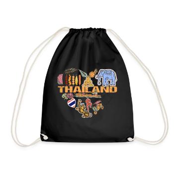 I love Thailand Emigration & Holidays - Drawstring Bag - black - Front