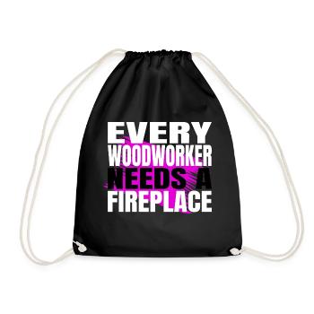 drôle de menuiserie papaconception menuiserie - Sac de sport léger - noir - Devant
