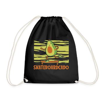 Skateboard Skateboarder Skater - Turnbeutel - Schwarz - Vorne