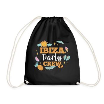 Ibiza Party Crew - Turnbeutel - Schwarz - Vorne