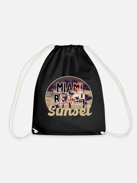 Miami beach sunset - Sac de sport léger - noir