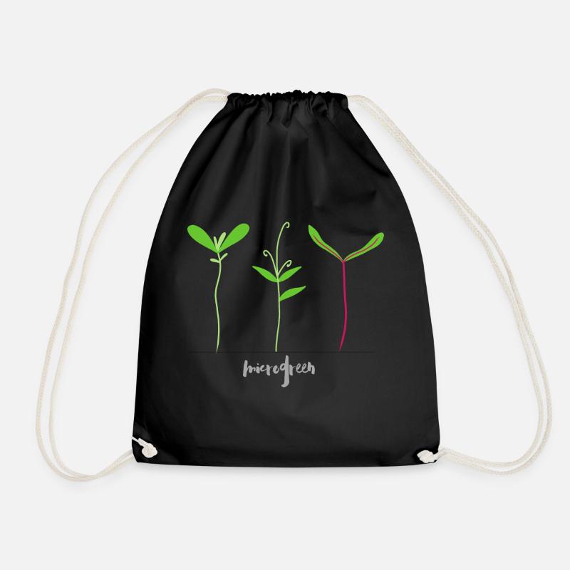 Mikrotriebe - Microgreen - Turnbeutel - Schwarz