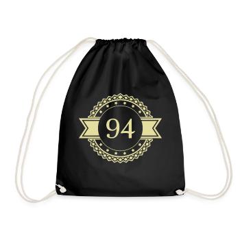 94 Emblème numérique - Sac de sport léger - noir - Devant