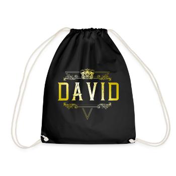 David - Drawstring Bag - black - Front