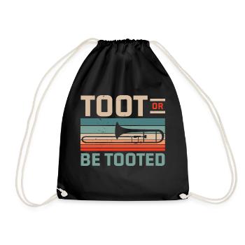 Toot Or Be Tooted Trombonist Trombonist Trombonist Trombonist - Drawstring Bag - black - Front
