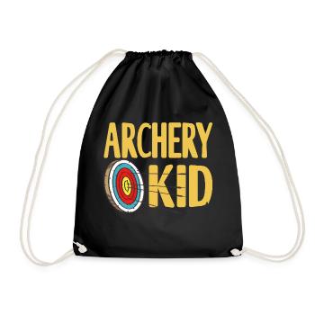 Archery Kid Cute Awesome T-Shirt Present Gift - Turnbeutel - Schwarz - Vorne