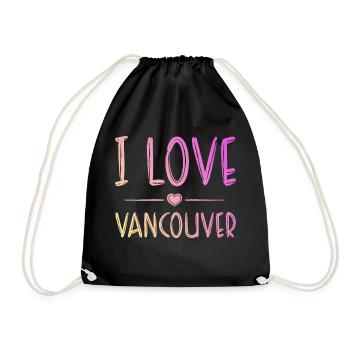 I Love Vancouver - Turnbeutel - Schwarz - Vorne