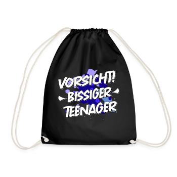 Teenager 13. Geburtstag - Vorsicht bissig! - Turnbeutel - Schwarz - Vorne