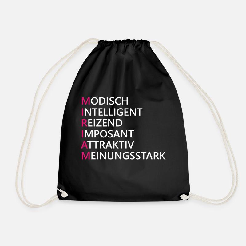 Miriam Name Geschenk - Turnbeutel - Schwarz