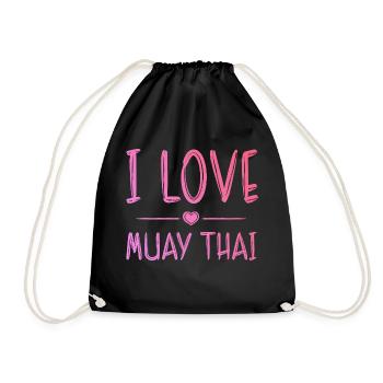 Ich liebe Muay Thai - Turnbeutel - Schwarz - Vorne
