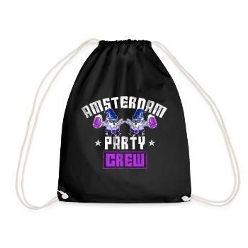Amsterdam Party Crew - Drawstring Bag - black - Front