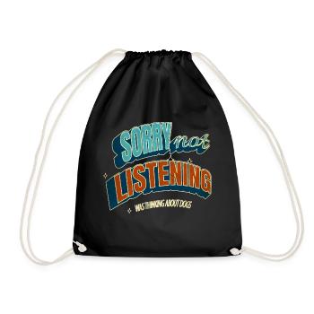 beagle gifts beagle lovers love statement - Drawstring Bag - black - Front
