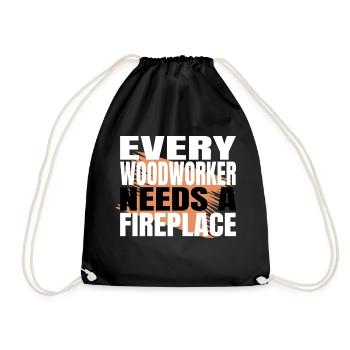 ouïe papa menuiserie - Sac de sport léger - noir - Devant