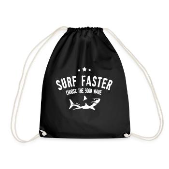 Surf Faster Choose the good wave - Sac de sport léger - noir - Devant