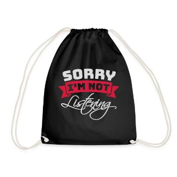 désolé de ne pas écouter - Sac de sport léger - noir - Devant