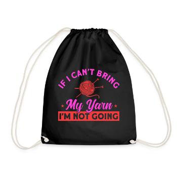 Tricot Fil Tricot TricotEr Tissu Cadeau - Sac de sport léger - noir - Devant