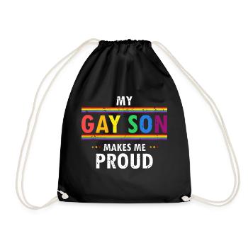 Mon fils gay me rend fier mignon fierté géniale - Sac de sport léger - noir - Devant