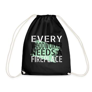 tronçonneuse charpentier charpentier blagues tshirts - Sac de sport léger - noir - Devant