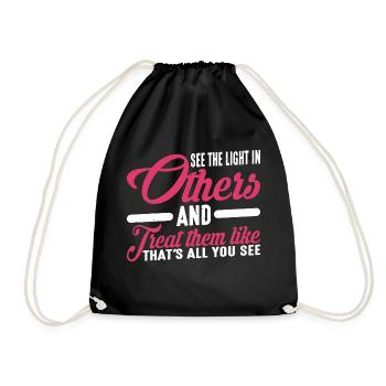 Voir la lumière dans les autres 3 - Sac de sport léger - noir - Devant