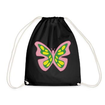 Schmetterling aus Licht - Turnbeutel - Schwarz - Vorne