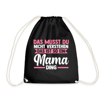 Mutter Mama - Turnbeutel - Schwarz - Vorne