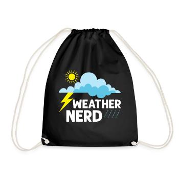 Weather Nerd Meteorology Meteorologist - Turnbeutel - Schwarz - Vorne