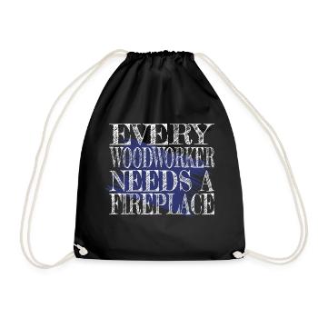 Funny Sayings Woodcutter Quote Lumber - Drawstring Bag - black - Front