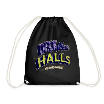 Dog Owner Joke Christmas Present Pet - Drawstring Bag - black - Front