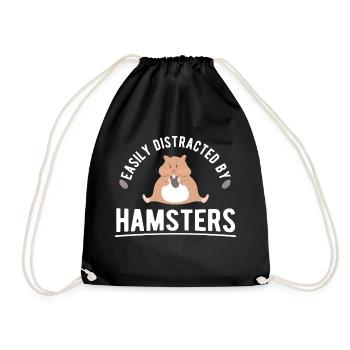 Nagetier Hamster - Turnbeutel - Schwarz - Vorne
