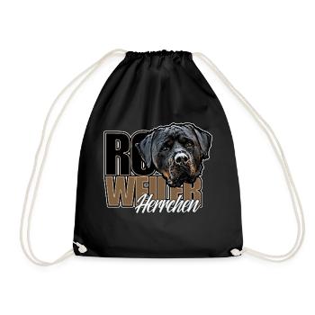 Rottie Herrchen - Turnbeutel - Schwarz - Vorne