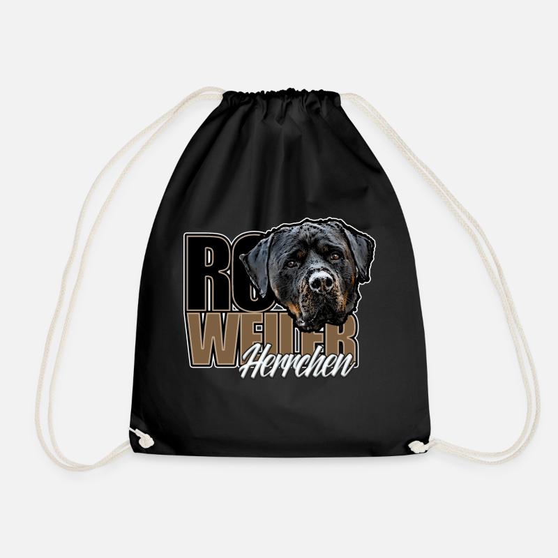 Rottie Herrchen - Turnbeutel - Schwarz