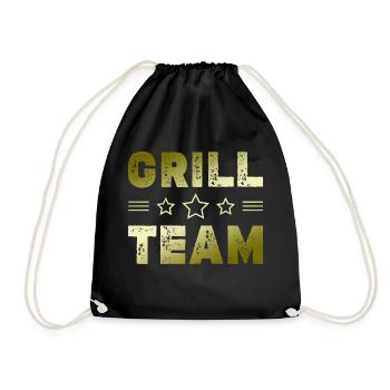 Grill Team - Turnbeutel - Schwarz - Vorne